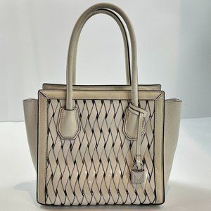 Michael Kors Mercer Studio Woven Leather Purse Bag